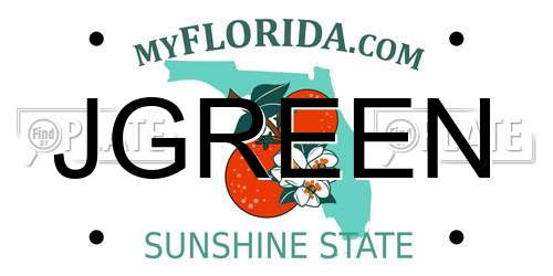 JGREEN Florida License Plate
