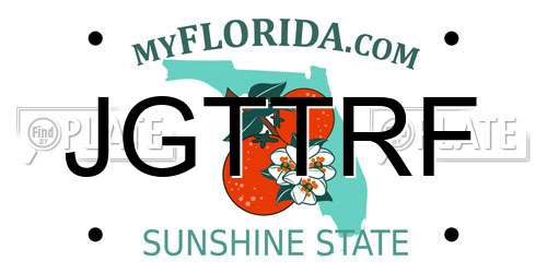 JGTTRF Florida License Plate