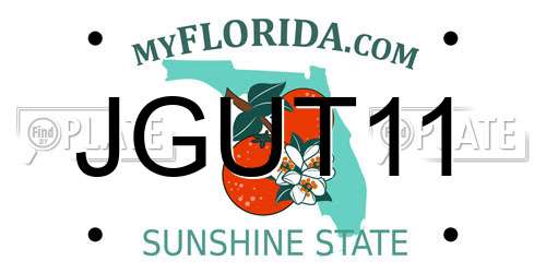 JGUT11 Florida License Plate