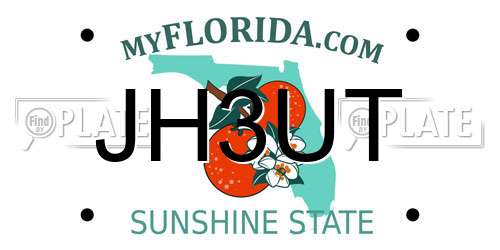 JH3UT Florida License Plate