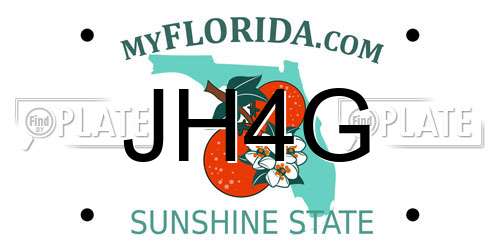 JH4G Florida License Plate