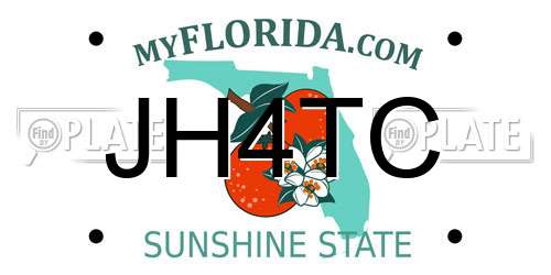 JH4TC Florida License Plate