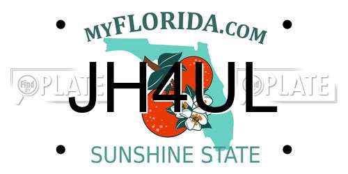 JH4UL Florida License Plate