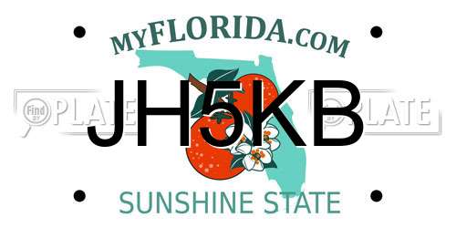 JH5KB Florida License Plate