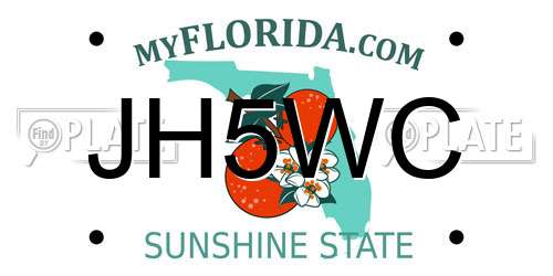 JH5WC Florida License Plate