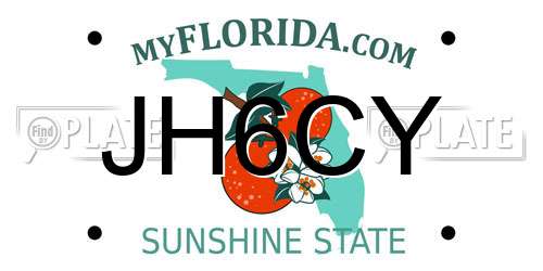 JH6CY Florida License Plate