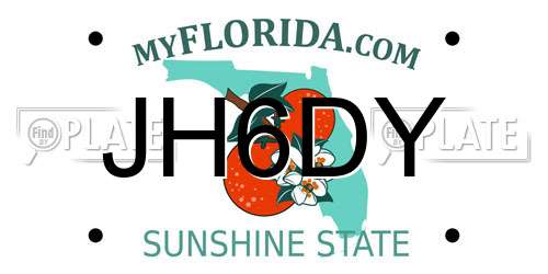 JH6DY Florida License Plate