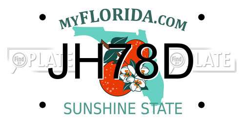JH78D Florida License Plate