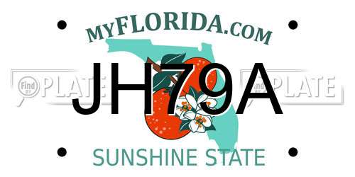 JH79A Florida License Plate