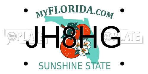 JH8HG Florida License Plate