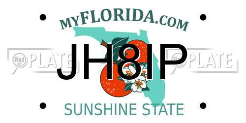 JH8IP Florida License Plate