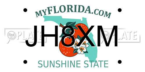 JH8XM Florida License Plate
