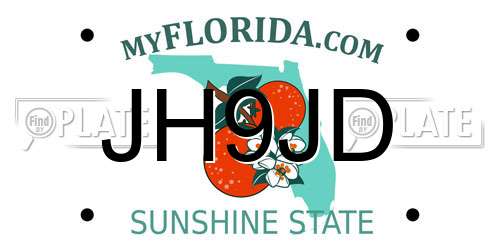 JH9JD Florida License Plate