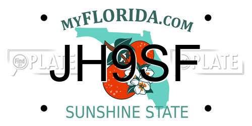 JH9SF Florida License Plate