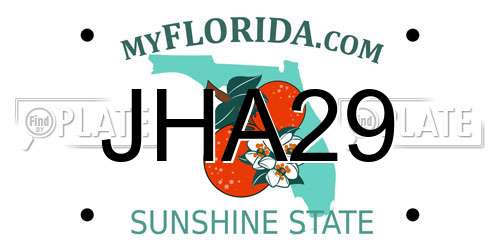 JHA29 Florida License Plate
