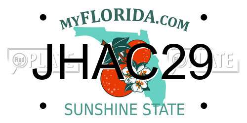 JHAC29 Florida License Plate