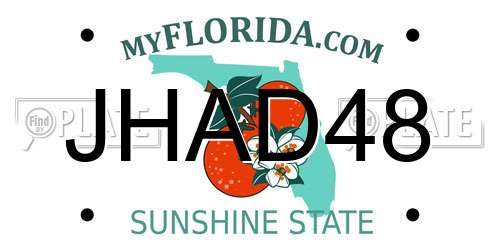 JHAD48 Florida License Plate