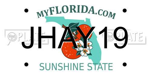 JHAY19 Florida License Plate