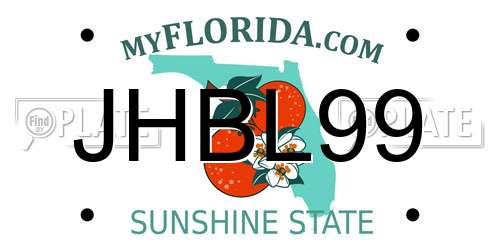 JHBL99 Florida License Plate