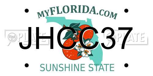 JHCC37 Florida License Plate