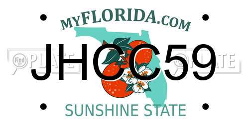 JHCC59 Florida License Plate