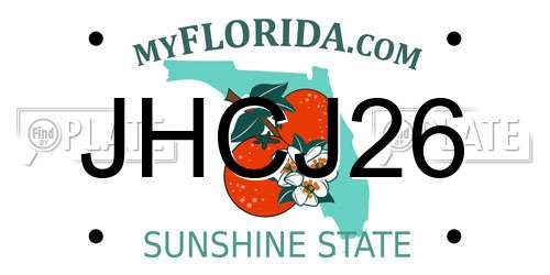JHCJ26 Florida License Plate
