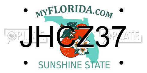 JHCZ37 Florida License Plate