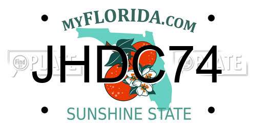 JHDC74 Florida License Plate