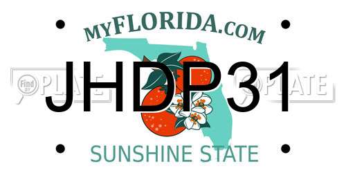 JHDP31 Florida License Plate