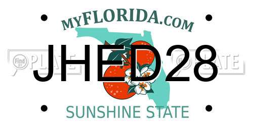 JHED28 Florida License Plate