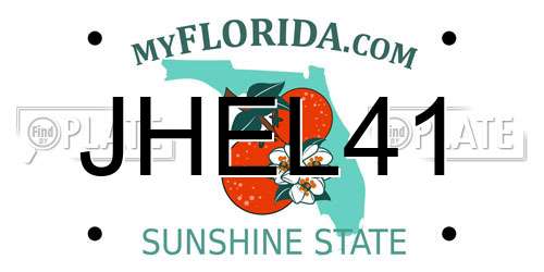 JHEL41 Florida License Plate