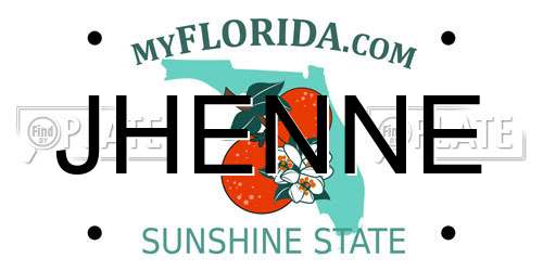 JHENNE Florida License Plate