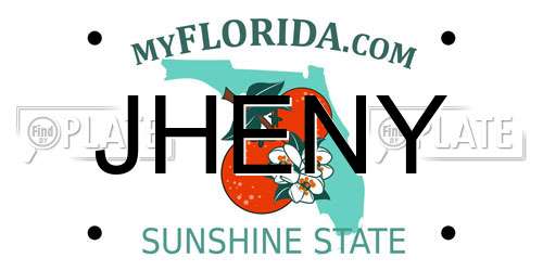 JHENY Florida License Plate