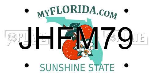 JHFM79 Florida License Plate