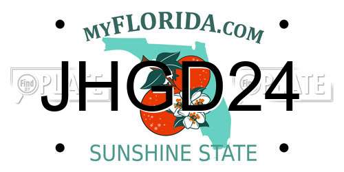 JHGD24 Florida License Plate