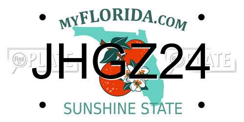 JHGZ24 Florida License Plate