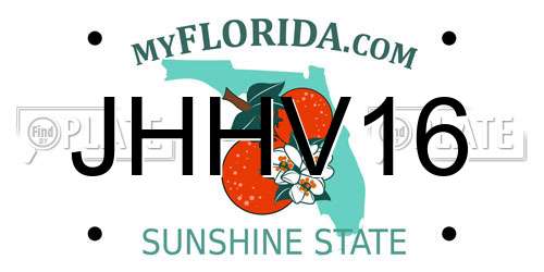 JHHV16 Florida License Plate