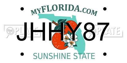JHHY87 Florida License Plate