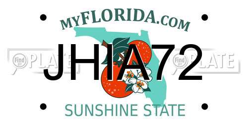 JHIA72 Florida License Plate