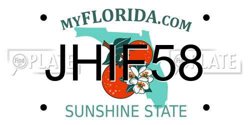 JHIF58 Florida License Plate