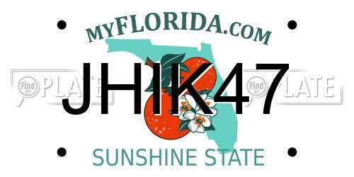 JHIK47 Florida License Plate