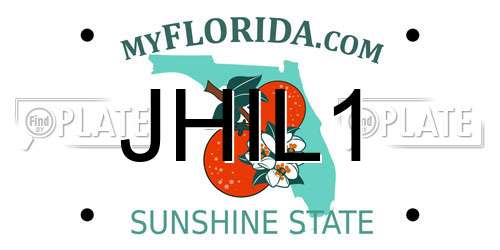 JHIL1 Florida License Plate