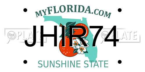 JHIR74 Florida License Plate