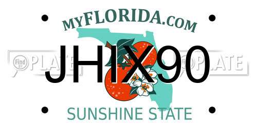 JHIX90 Florida License Plate