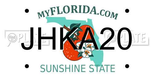 JHKA20 Florida License Plate
