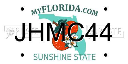 JHMC44 Florida License Plate