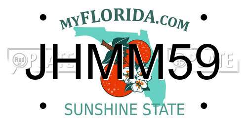 JHMM59 Florida License Plate