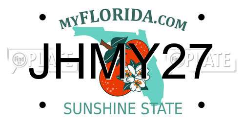 JHMY27 Florida License Plate
