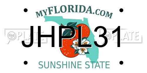 JHPL31 Florida License Plate
