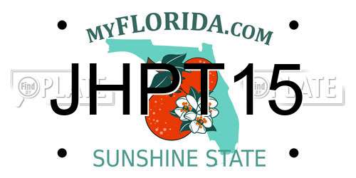 JHPT15 Florida License Plate
